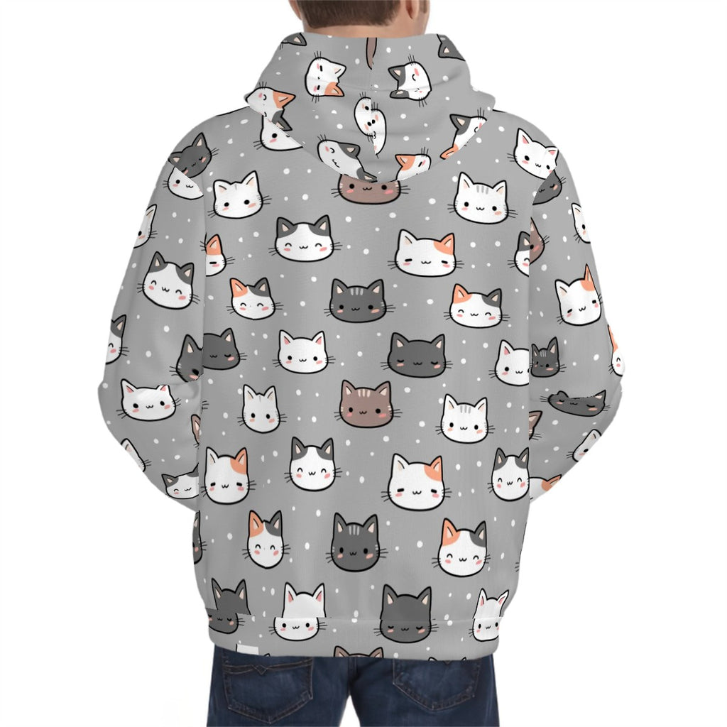 Human wearing Cat Faces Pet and Owner Set  back view