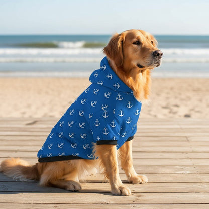 Nautical Anchor Shape and Pattern Pet and Human Hoodie Set - FluffnCoblackxsSmatchingset