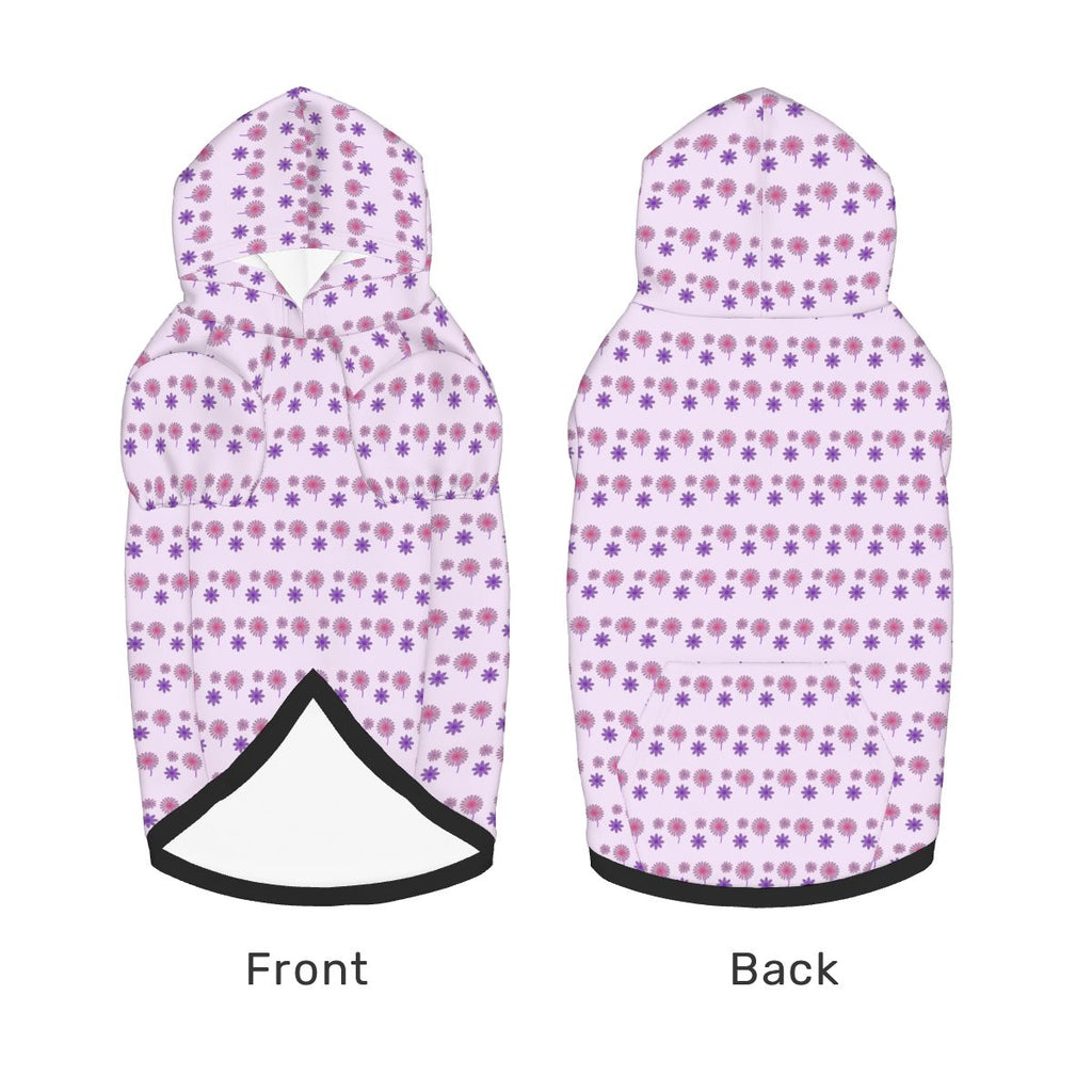 Dog wearing  Walk with My Bestie Pet Hoodie Side View 2