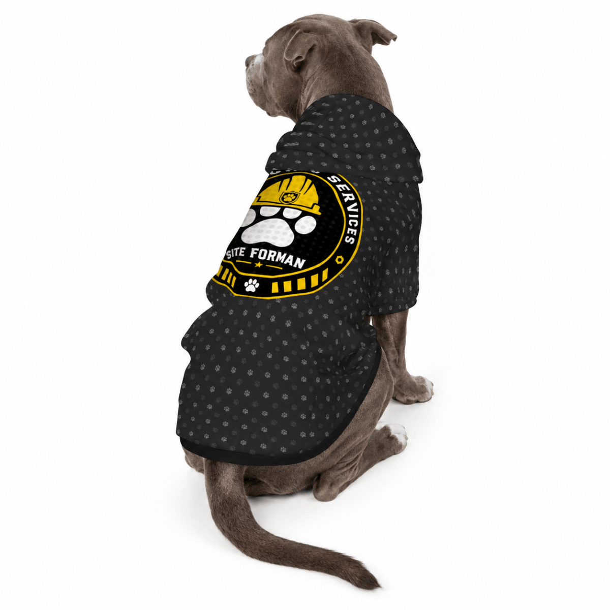 Licensed Contractor & Site Foreman Pet and Owner Hoodie Set - FluffnCoPigment BlackxsS
