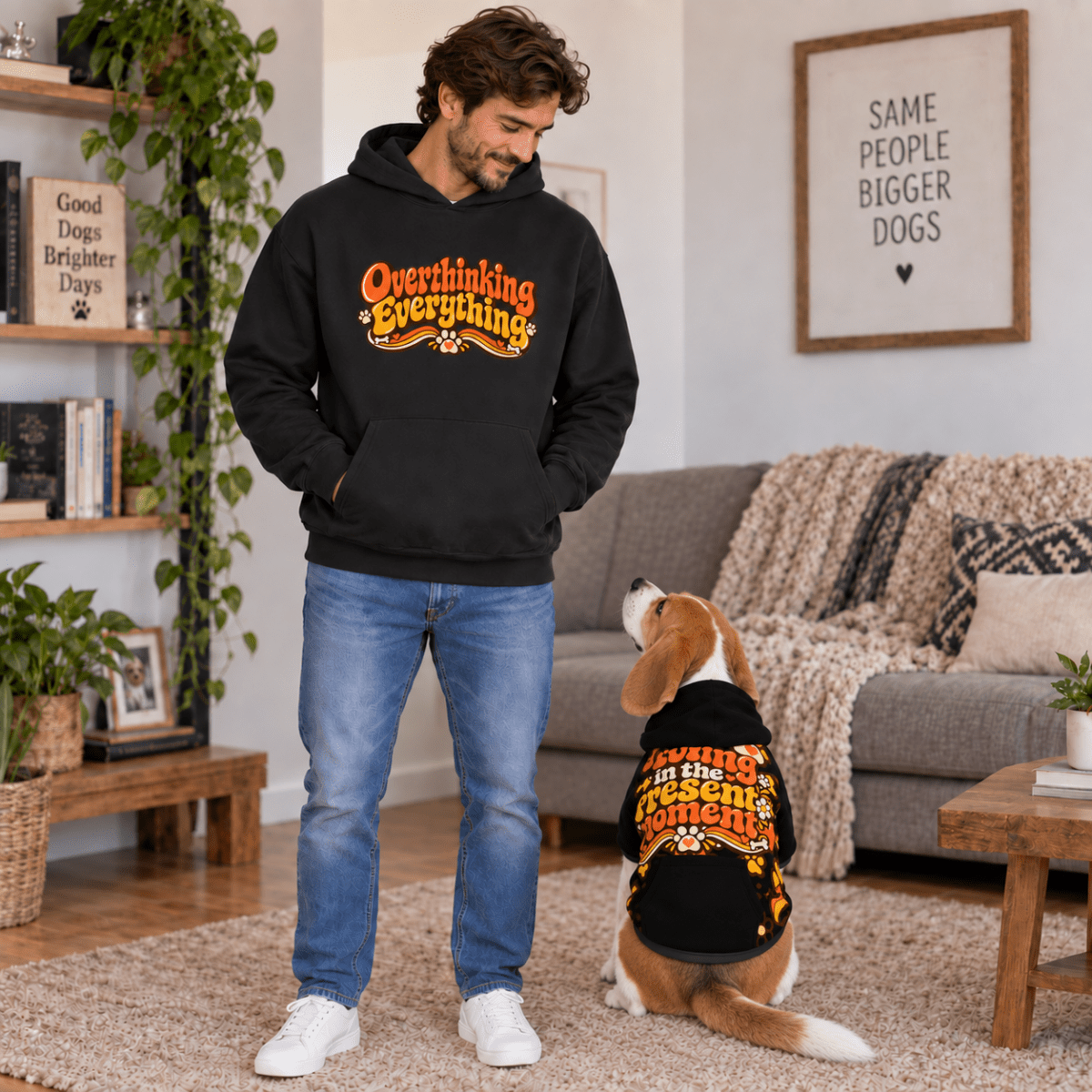 Living in the present moment Pet Hoodie - FluffnCoBlackS
