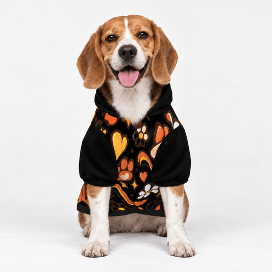 Living in the present moment Pet Hoodie - FluffnCoBlackSAddonsoft