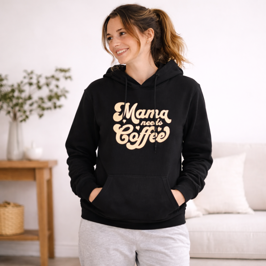 Mama Needs Coffee Human Hoodie