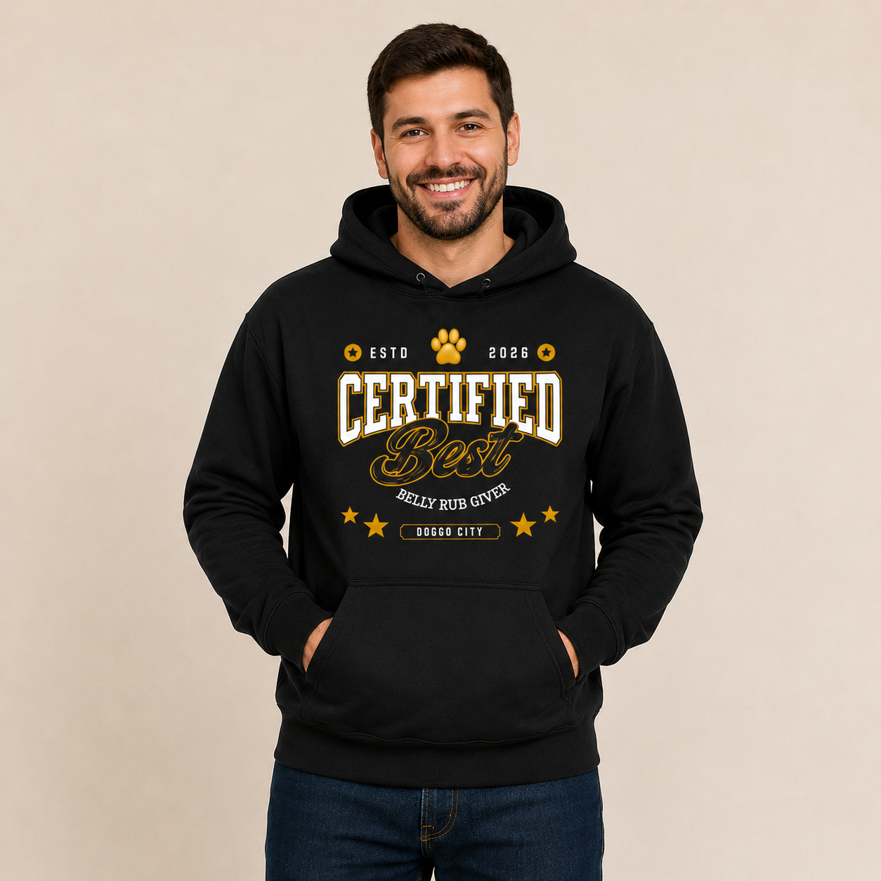 Certified Best Belly Rub Provider Matching Pet & Owner Set