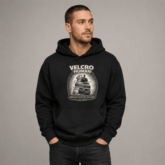 Velcro Human & Dog Pet and Human Hoodie Set - FluffnCoSBlackxsmatchingset
