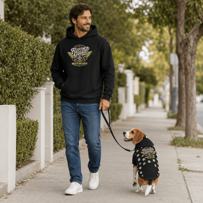 Master Mechanic & Sniff Diagnostic Pet and Human Hoodie Set - FluffnCoblackxsS