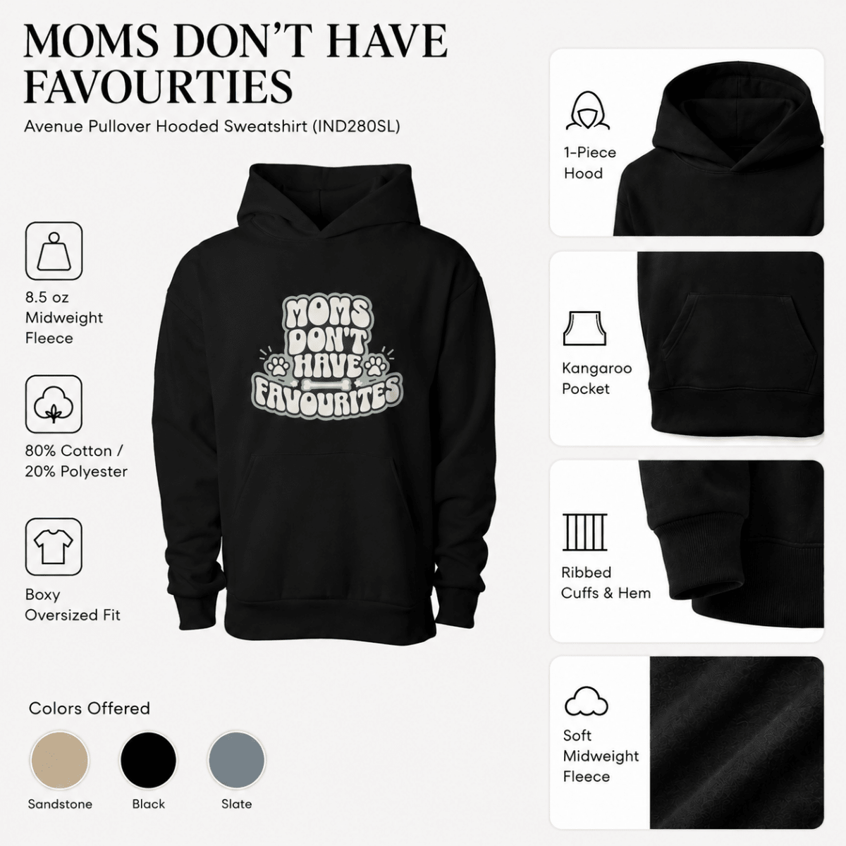 Moms Don't Have Favourites Matching Pet and Owner Set - FluffnCoSandstonexsScats