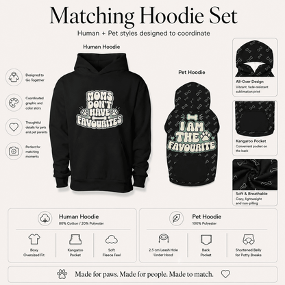 Moms Don't Have Favourites Matching Pet and Owner Set - FluffnCoSandstonexsScats