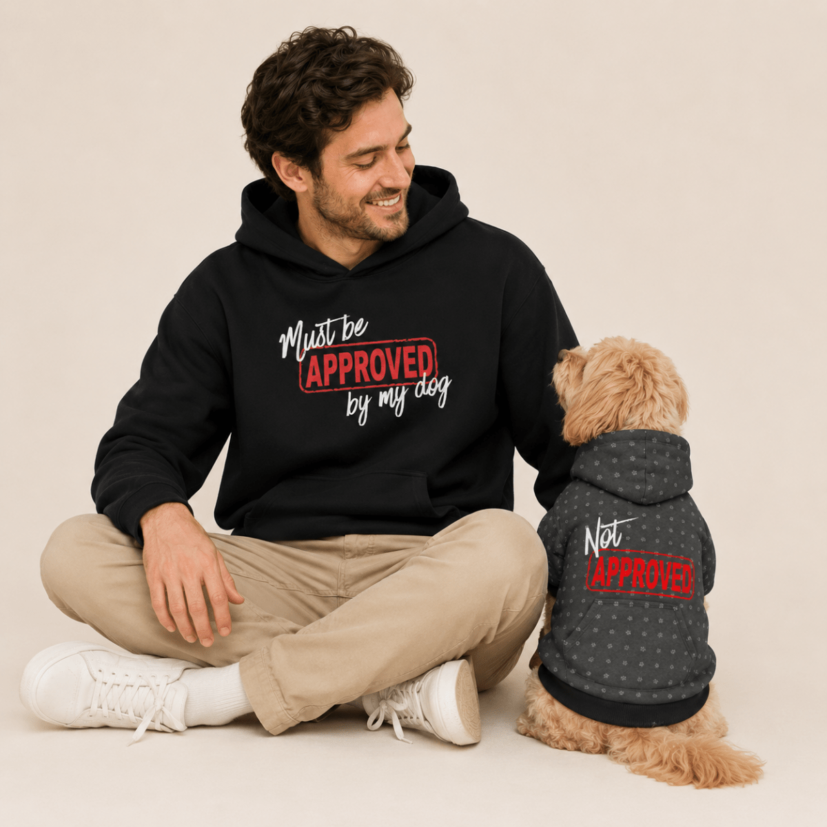Must be Approved by my Dog Matching Pet and Owner Set - FluffnCoSblackxs