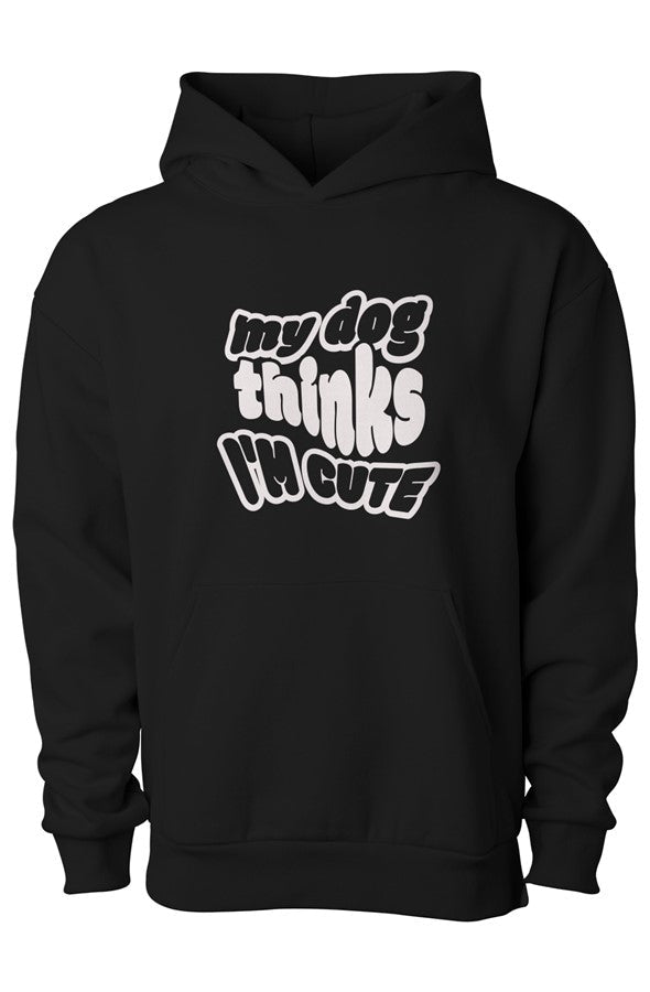 My Dog Thinks I'm Cute Matching Dog & Owner Hoodie Set - FluffnCoSBlackxsmatchingset