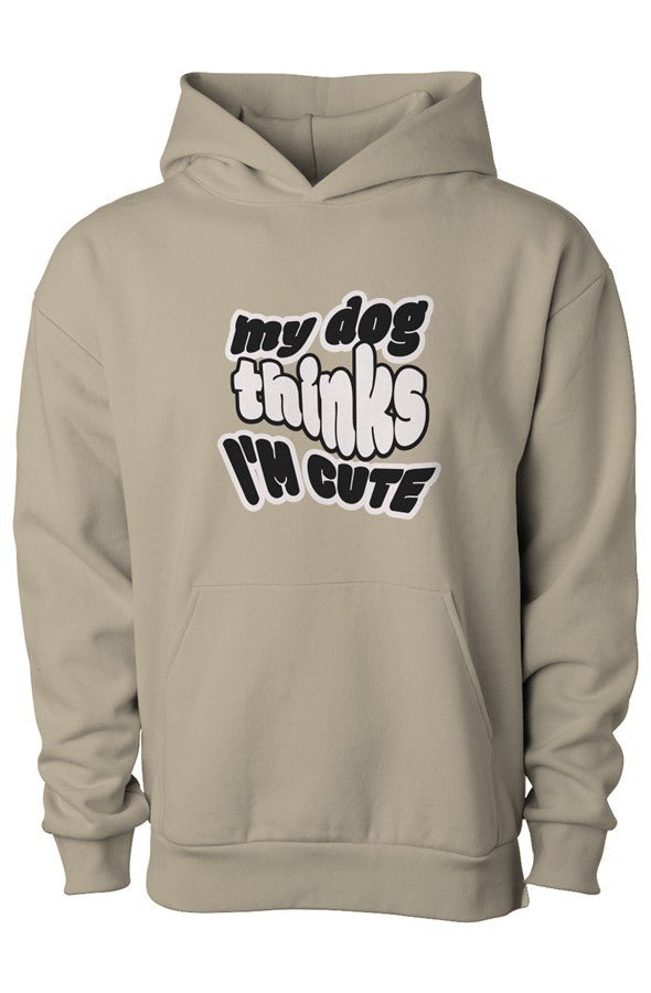 My Dog Thinks I'm Cute Matching Dog & Owner Hoodie Set - FluffnCoSSandstonexsmatchingset