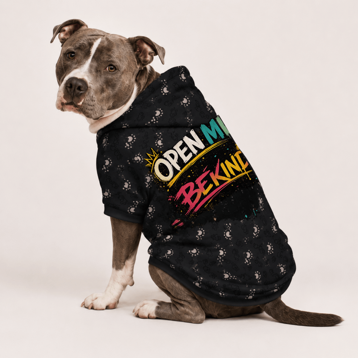 Open Mind Be Kind Pet Hoodie - FluffnCoSonly