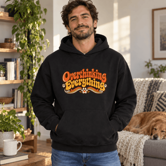 Overthinking Everything Human Hoodie - FluffnCoSandstonexssoft