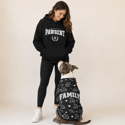 Pawrent & Family Pet and Human Hoodie Set - FluffnCoblackxsS