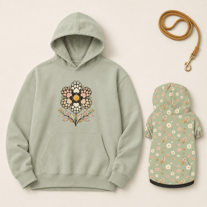 Paws in Bloom Matching Human & Pet Hoodie Set - FluffnCoHoney DewxsS