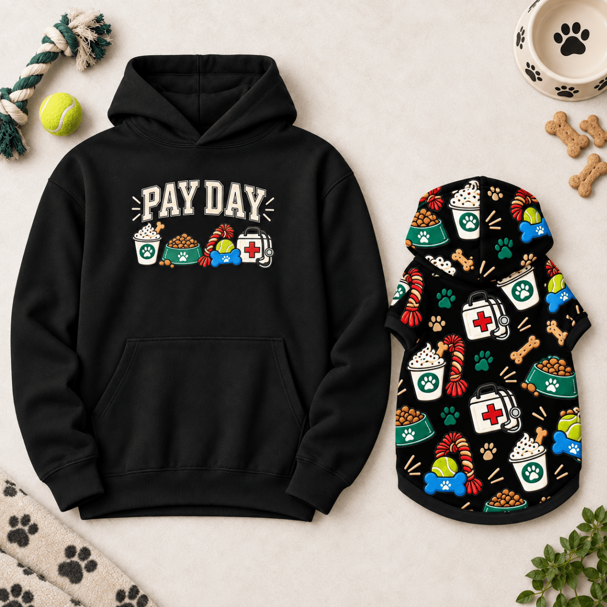 Payday Pet Hoodie - FluffnCoBlackS