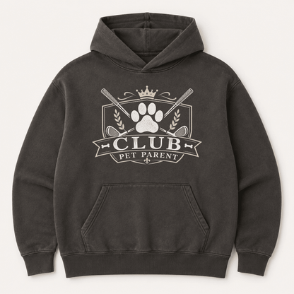 Pet Parent Club Golf Human Hoodie - FluffnCoPigment Blackxs