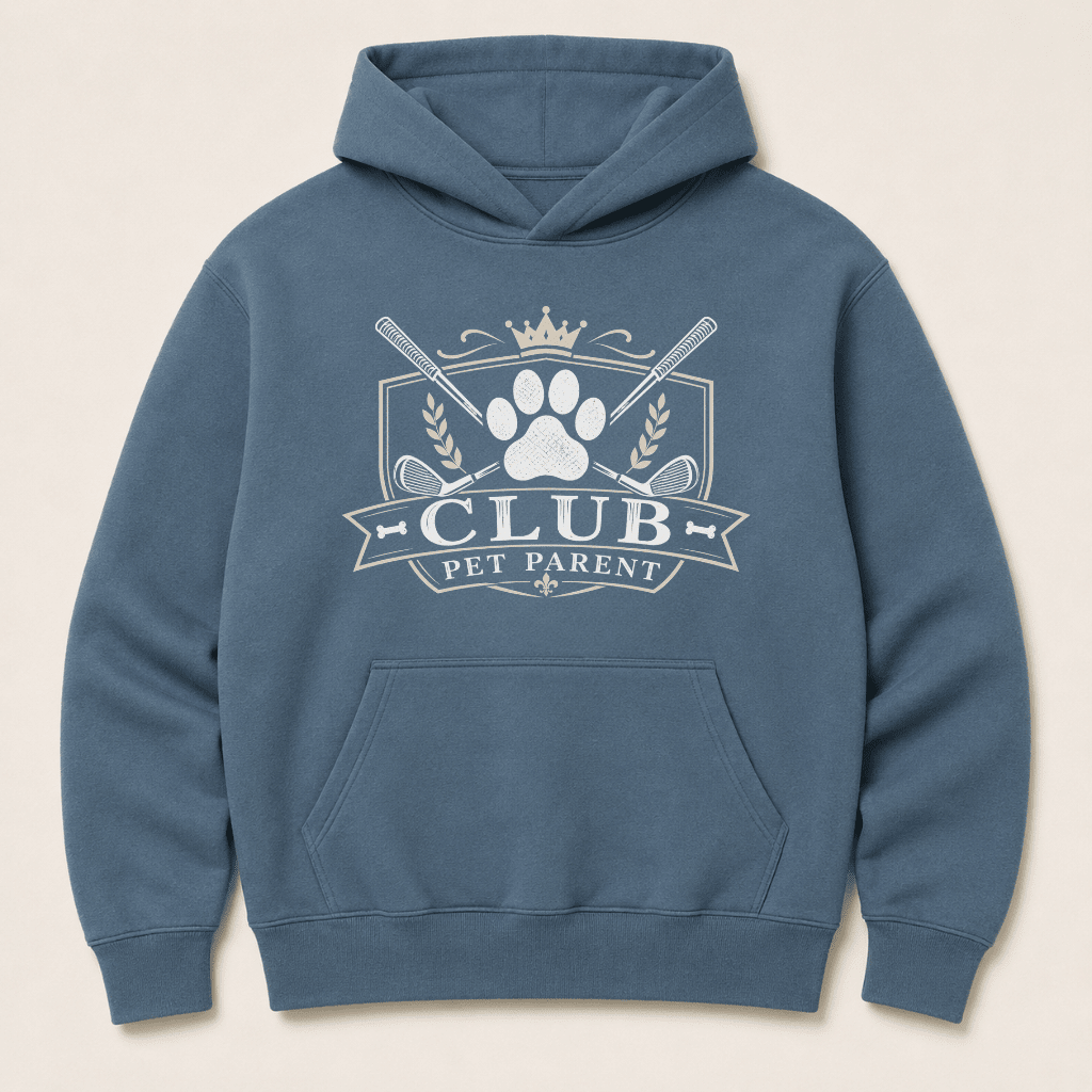 Pet Parent Club Golf Human Hoodie - FluffnCoPigment Blackxs