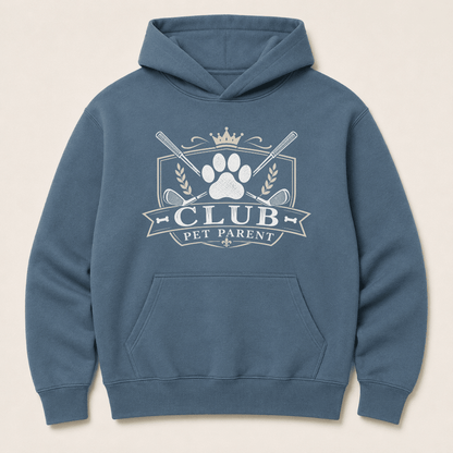 Pet Parent Club Golf Human Hoodie - FluffnCoPigment Blackxs