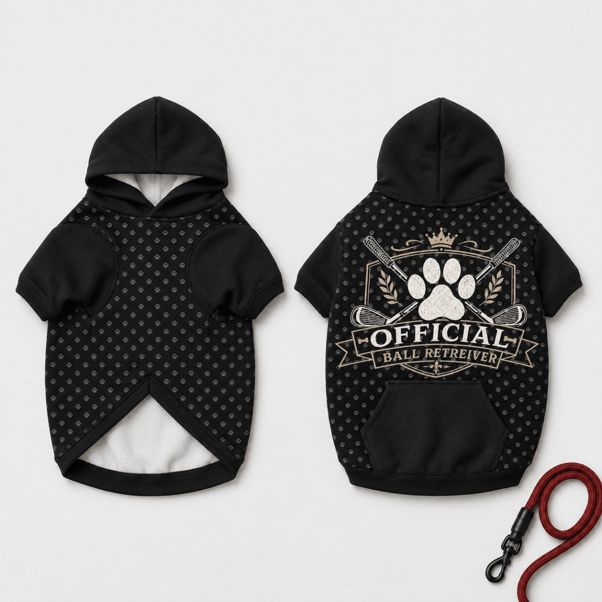 Pet Parent Golf Club & Official Ball Retriever Pet and Owner Hoodie Set - FluffnCoSBlue Magicxs