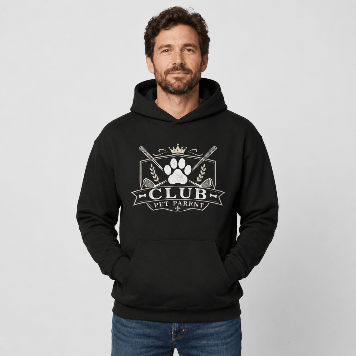 Pet Parent Golf Club & Official Ball Retriever Pet and Owner Hoodie Set - FluffnCoSBlue Magicxs