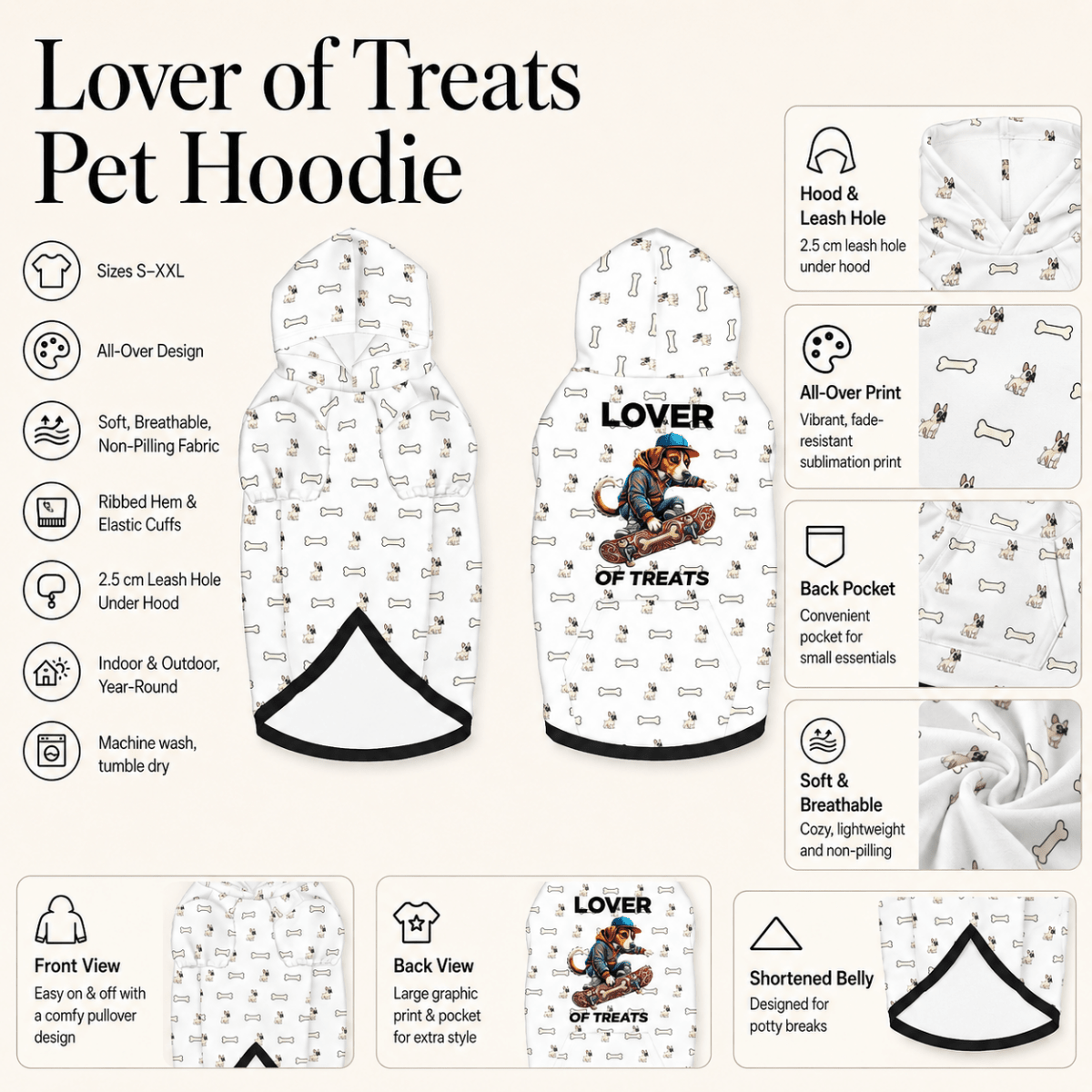 Dealer & Lover of Treats Pet and Human Hoodie Set - FluffnCoBlackxsSmatchingset