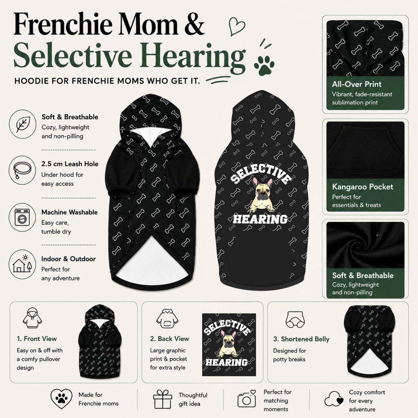 Frenchie Mom Pet and Owner Matching Set