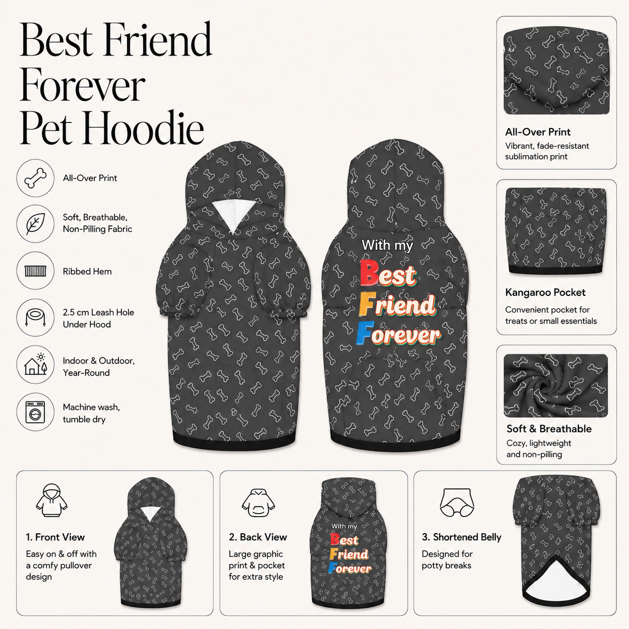 With my BFF Pet and Owner Hoodie Set