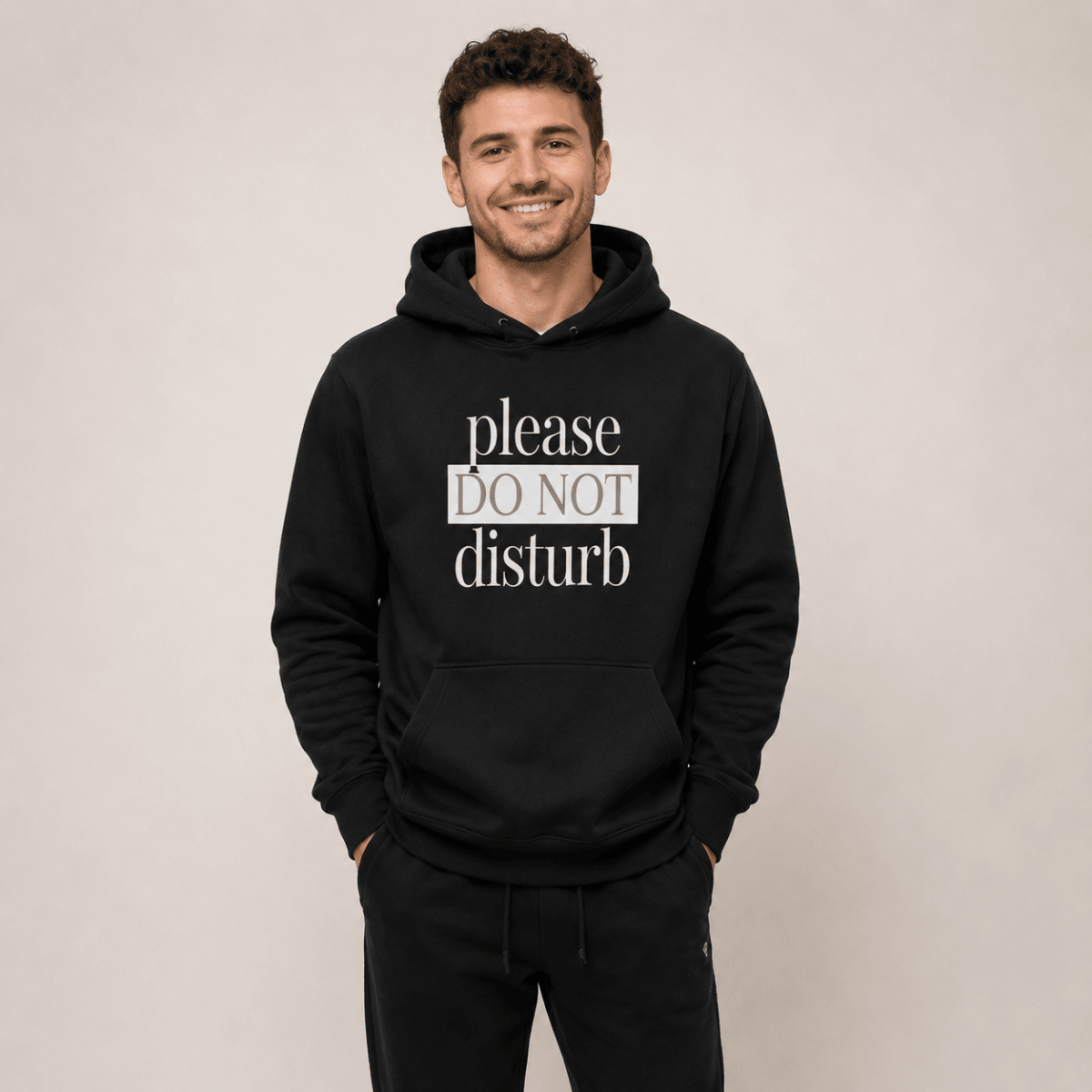 Please Do Not Disturb Human and Pet Hoodie Set - FluffnCoSandstonexsS