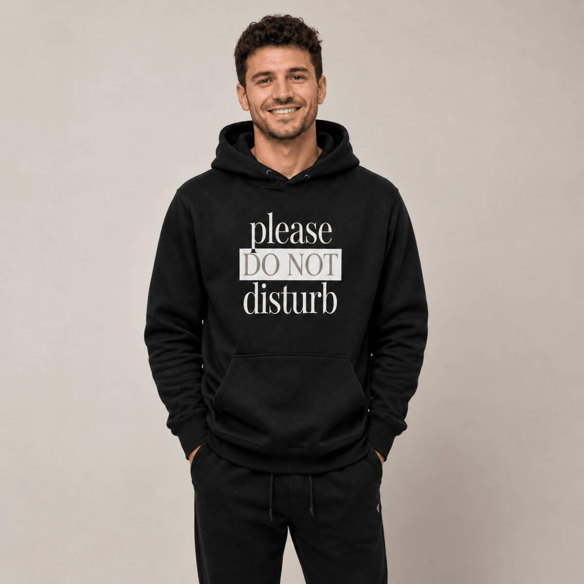 Please Do Not Disturb Human Hoodie - FluffnCoSandstonexsAddonhuman only
