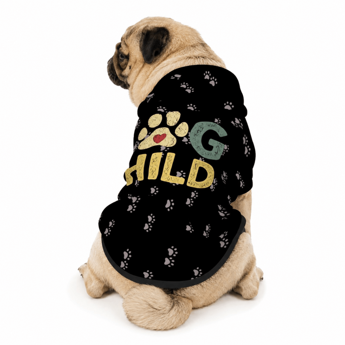 Pug Dad and Child Matching Hoodie Set - FluffnCoSblackxs