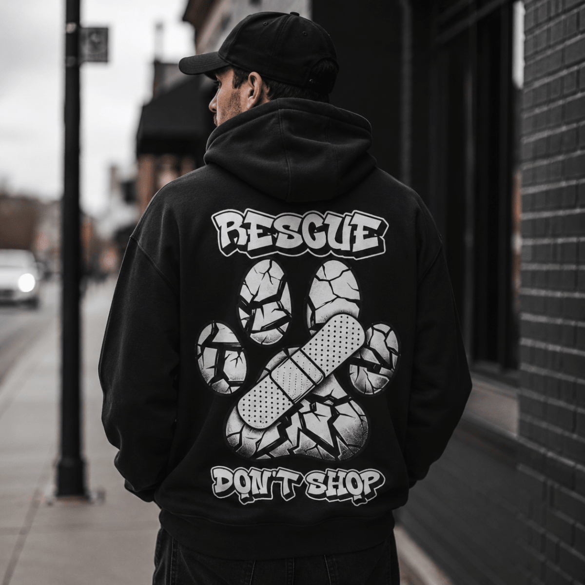 Rescue Don't Shop - FluffnCoSBrushed FleeceCasual