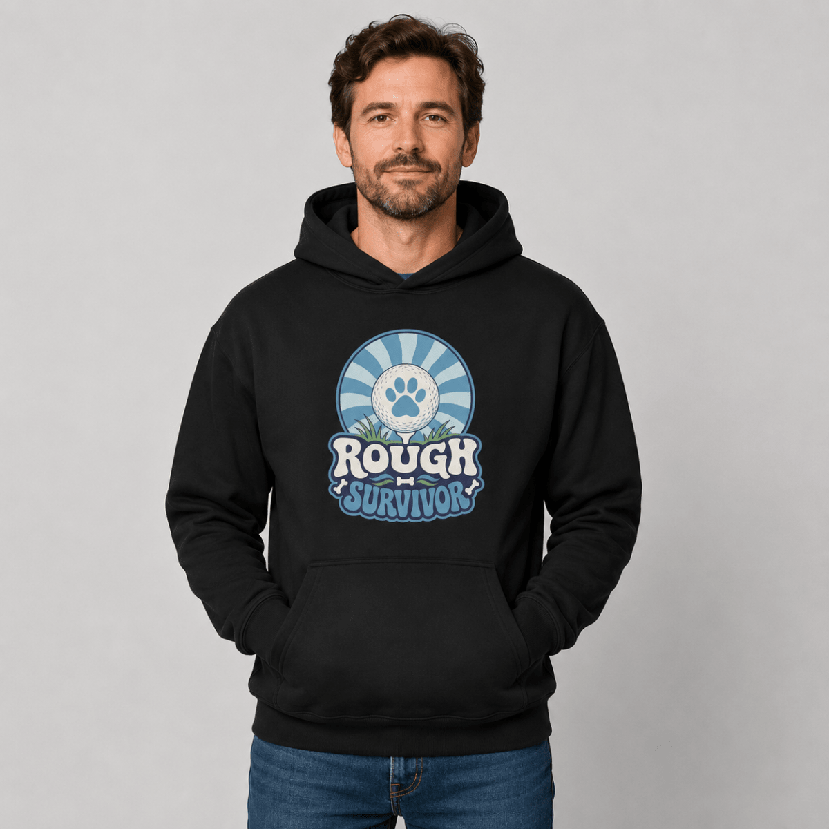 Rough Survivor Golf Human Hoodie - FluffnCoblackxs