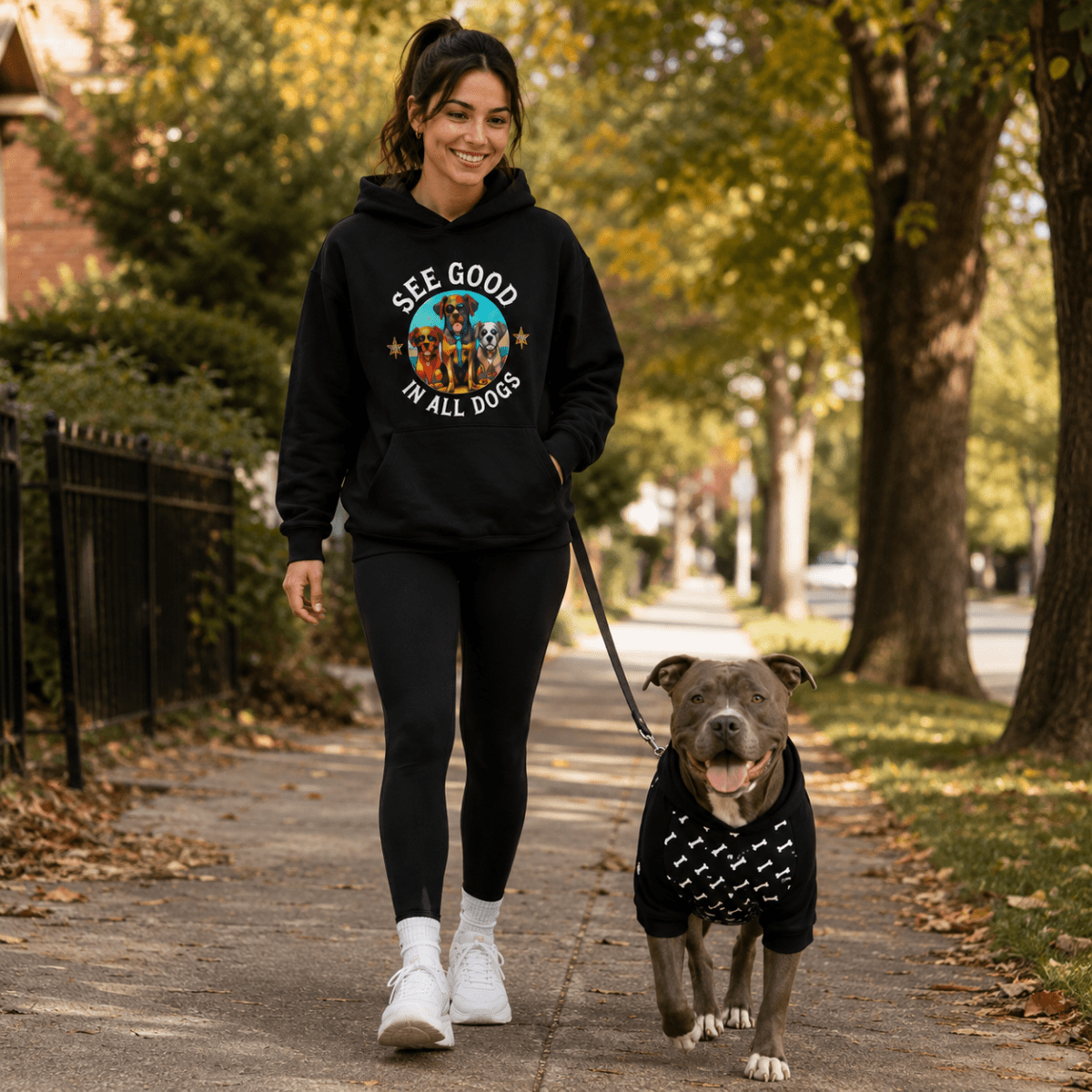 See Good in All Dogs Human and Pet Hoodie Set - FluffnCoBlue MagicxsS