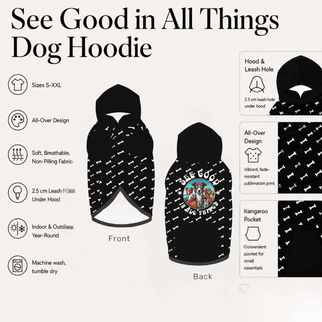 See Good in All Dogs Human and Pet Hoodie Set - FluffnCoBlue MagicxsS