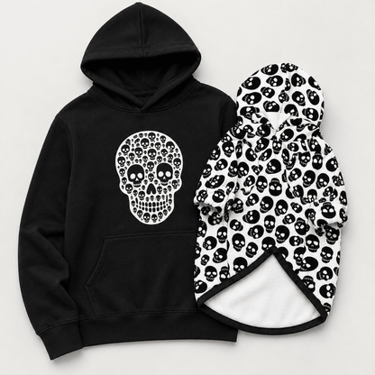 Skull Matching Pet & Owner Hoodie Set - FluffnCoBluexsSmatchingset