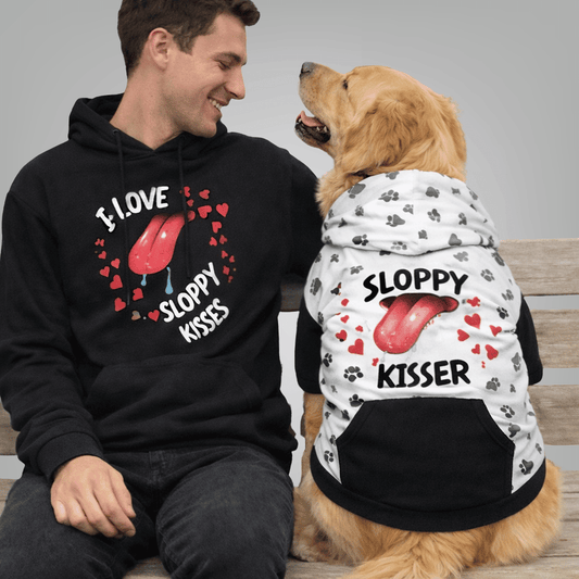 Sloppy Kisses Matching Pet & Owner Hoodie Set - FluffnCoSBlackxscatsmatching