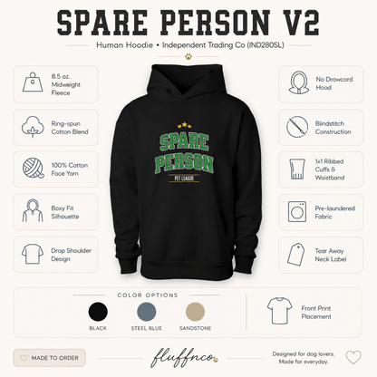 Spare Person - Human Hoodie - FluffnCoblackxshumanmatching