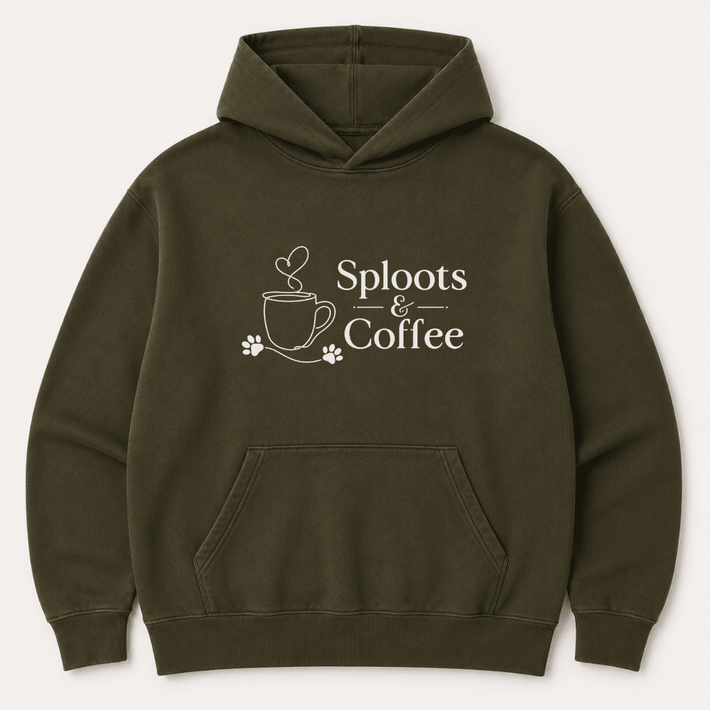 Sploots & Coffee Human Hoodie - FluffnCoolivexshuman only