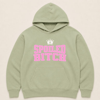 Spoiled Bitch Human Hoodie - FluffnCoGrey Heatherxshuman only