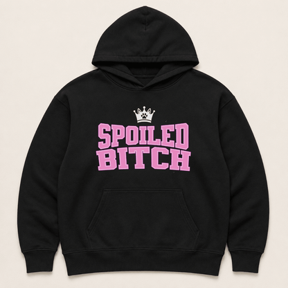 Spoiled Bitch Human Hoodie - FluffnCoGrey Heatherxshuman only