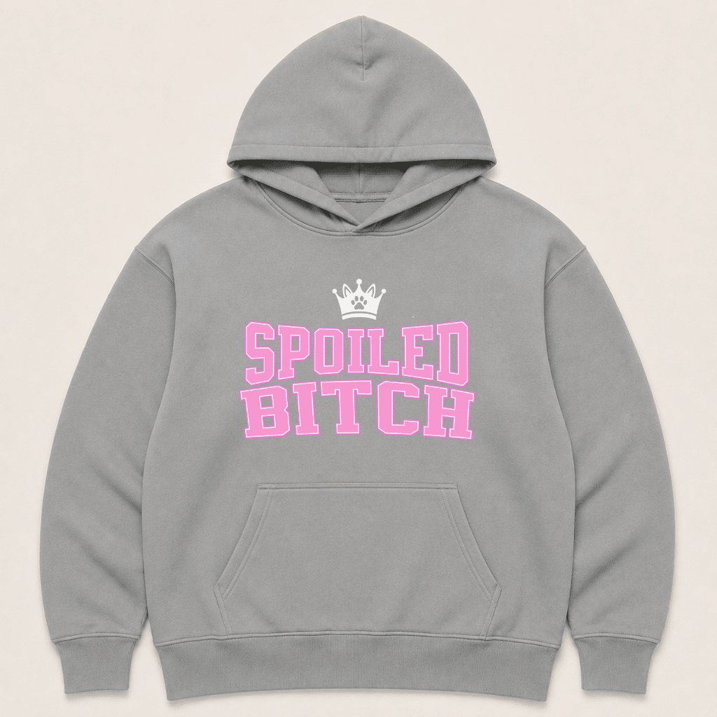 Spoiled Bitch Human Hoodie - FluffnCoGrey Heatherxshuman only