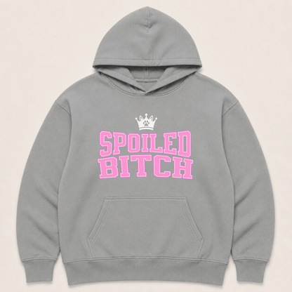 Spoiled Bitch Human Hoodie - FluffnCoGrey Heatherxshuman only