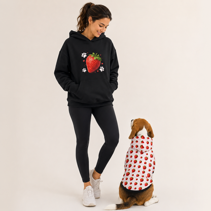 Strawberry Pet and Owner Hoodie Set