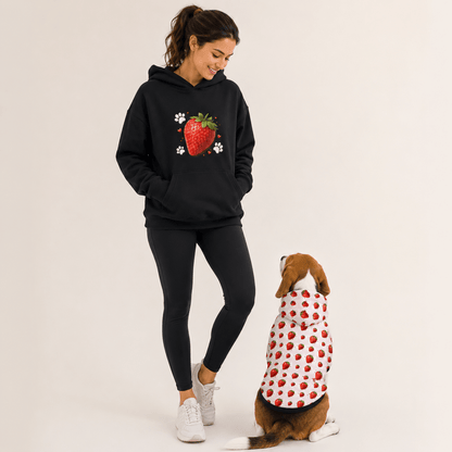 Strawberry Pet and Owner Hoodie Set - FluffnCoHoney DewxsScats