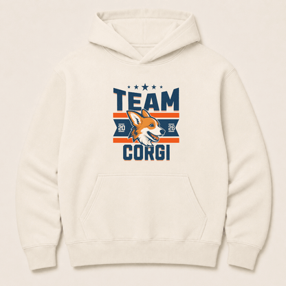 Team Corgi Human Hoodie - FluffnCoGrey Heatherxshuman only