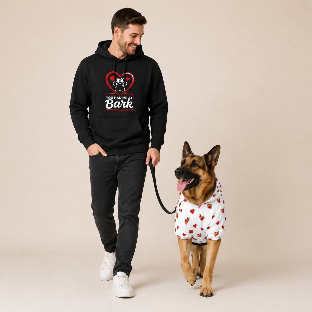 You had me at Bark Pet and Owner Hoodie Set