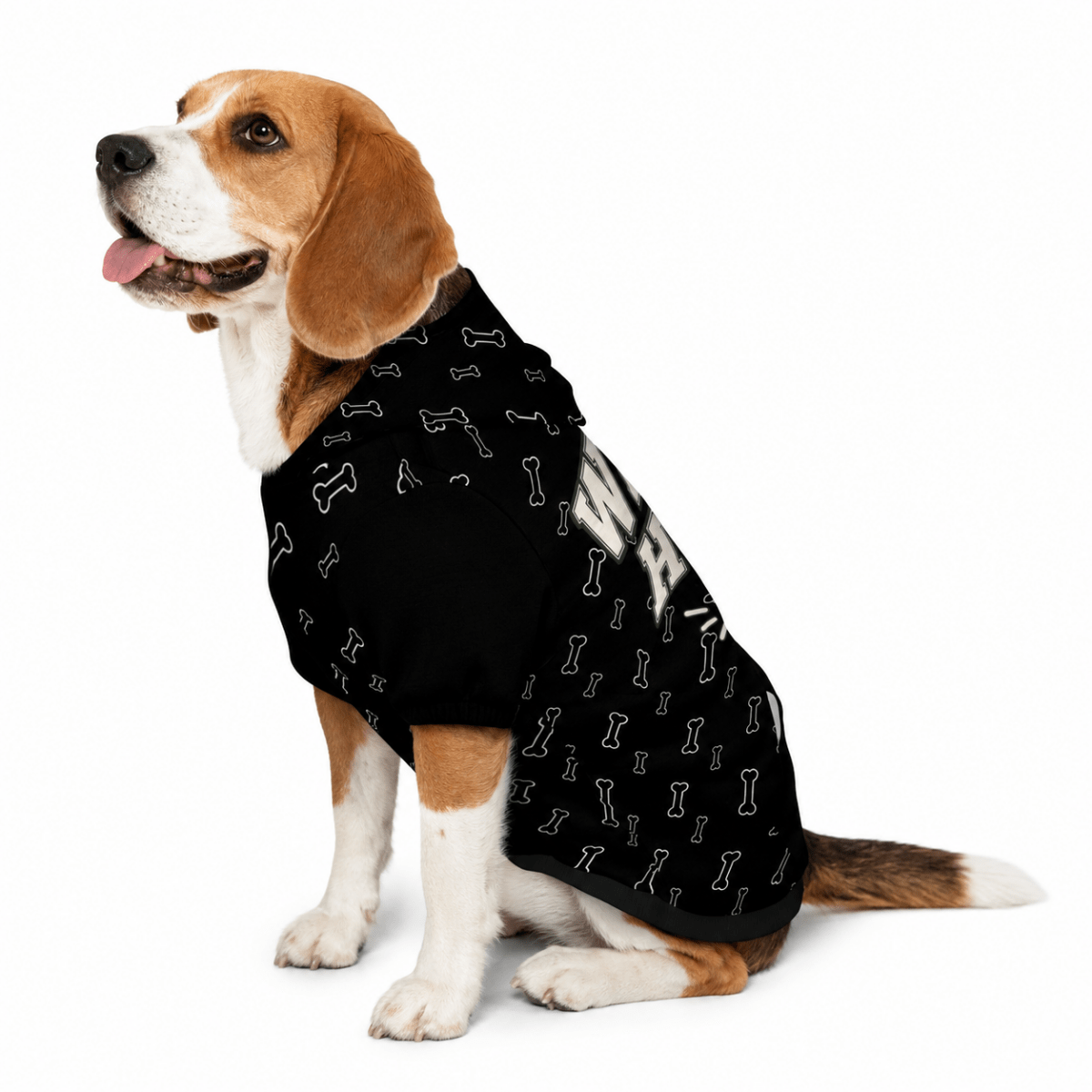 We Live Here Pet Hoodie - FluffnCoBlackSAddon