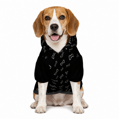 We Live Here Pet Hoodie - FluffnCoBlackSAddon