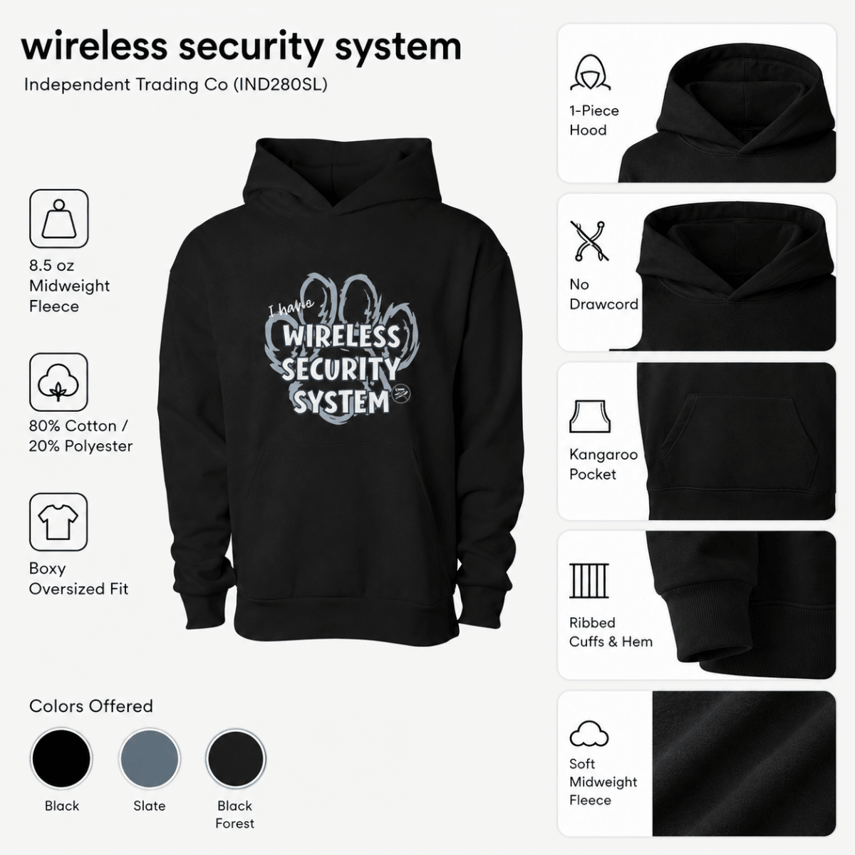 Wireless Security System - Human - FluffnCoPigment Blackxs